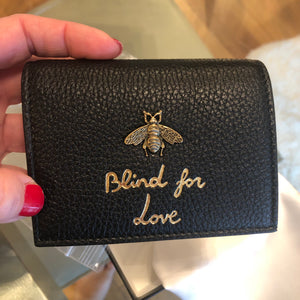 Gucci Cellarius Blind for Love Mini Wallet in Black