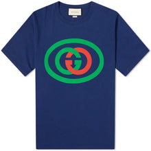 Load image into Gallery viewer, Gucci Oversized Jersey Cotton Blue T-Shirt With Logo