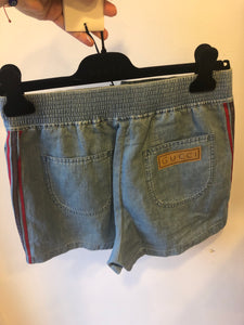 Gucci Piped Chambray Shorts in Blue