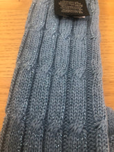 Load image into Gallery viewer, Gucci Cable Knit Threaded Socks with Blue Lamé