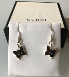 Gucci Butterfly Drop Earrings in Sterling Silver