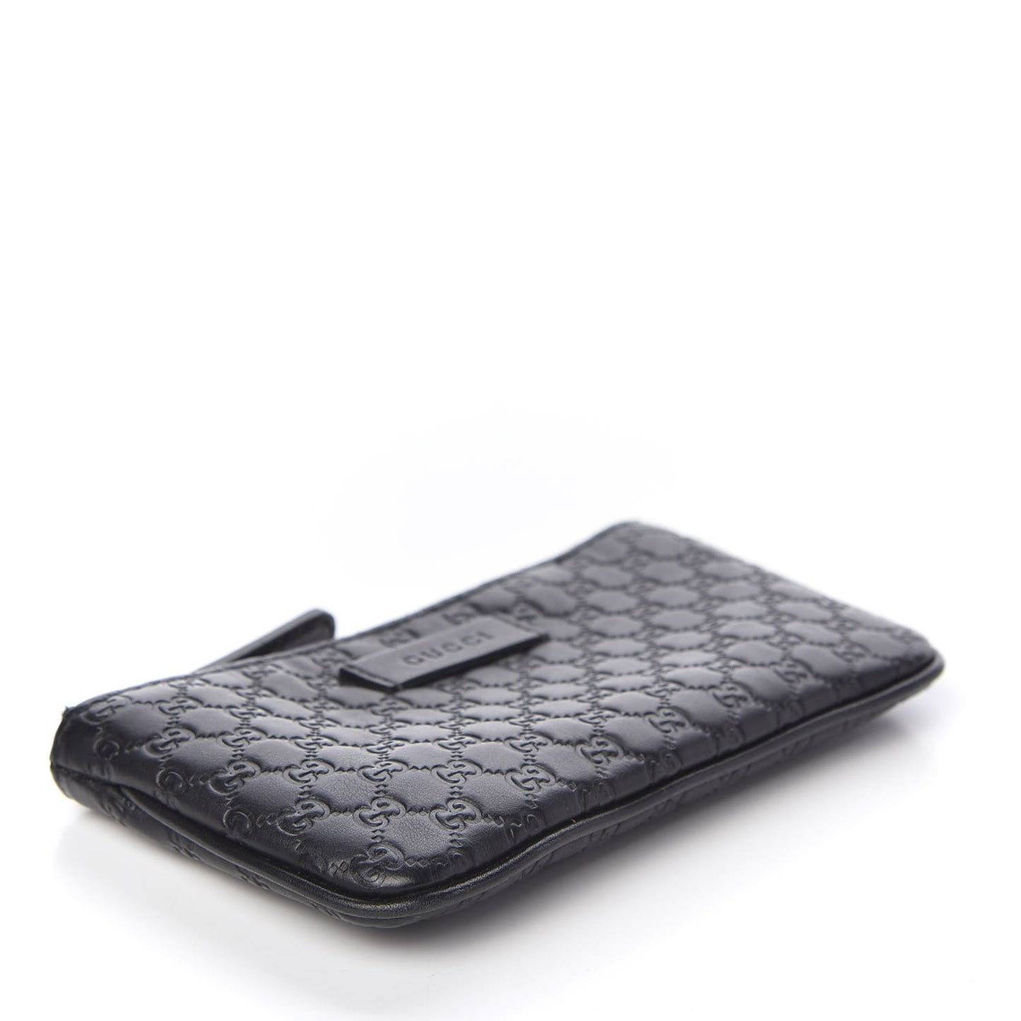 Gucci Microguccissima Key Chain Coin Pouch in Black
