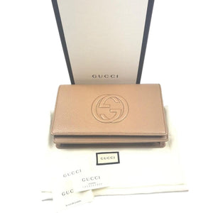 Gucci Soho Wallet with Removable Chain in Camel