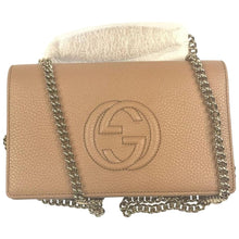 Load image into Gallery viewer, Gucci Soho Wallet with Removable Chain in Camel