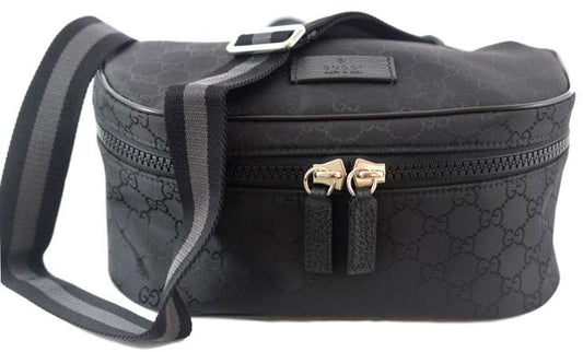 Gucci Interlocking GG Black Canvas Bum Bag