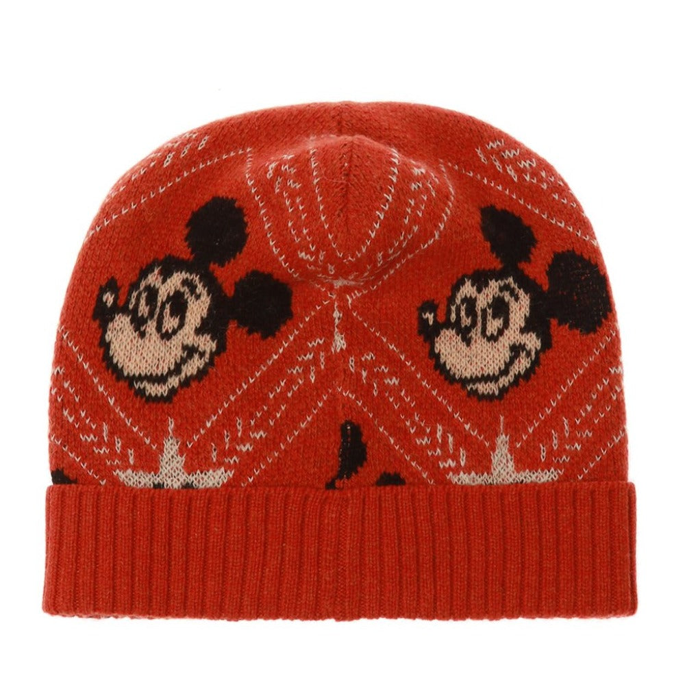 Gucci x Disney Jacquard-knit Beanie Hat in Orange