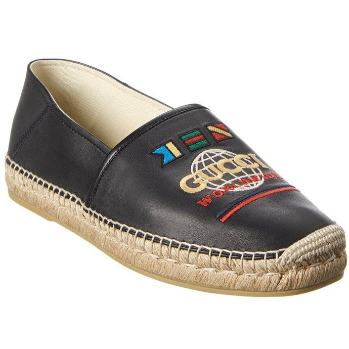 Gucci Worldwide Slip on Espadrilles in Black