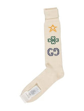 Load image into Gallery viewer, Gucci Circus Knit Knee Socks with Star and Clover