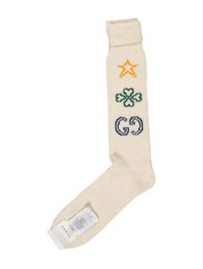 Gucci Circus Knit Knee Socks with Star and Clover