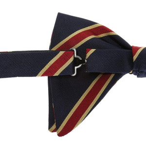 Gucci Red and Gold Striped Pencil Bow Tie in Navy