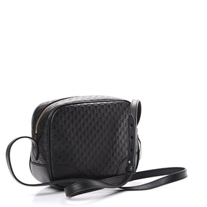 Gucci GG Microguccissima Leather Bree Camera Bag in Black