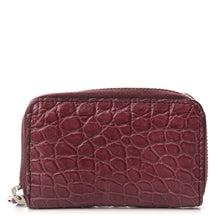 Load image into Gallery viewer, Gucci Crocodile Zip Around Card Case in Cherry Red