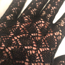 Load image into Gallery viewer, Gucci Web Stripe Crochet Gloves in Black