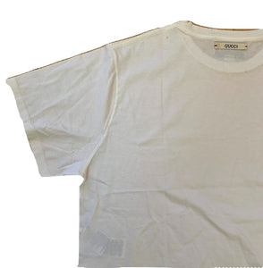 Gucci Vintage Distressed & Oversized Cotton Jersey in Optical White