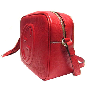 Gucci Leather Disco Bag in Red