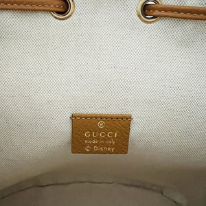 Gucci x Disney Mickey Mouse Print Canvas Leather Bucket Shoulder Bag