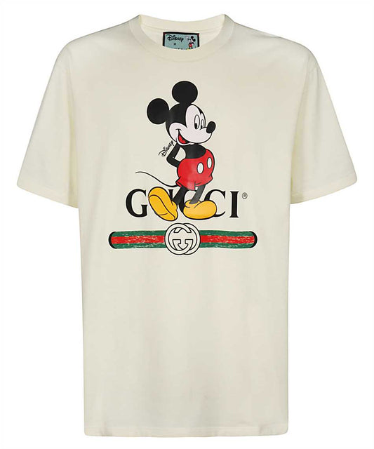 Gucci x Disney Oversized Mickey Mouse Cotton White T-Shirt