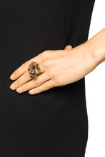 Load image into Gallery viewer, Gucci Crystal GG Ring in Gold