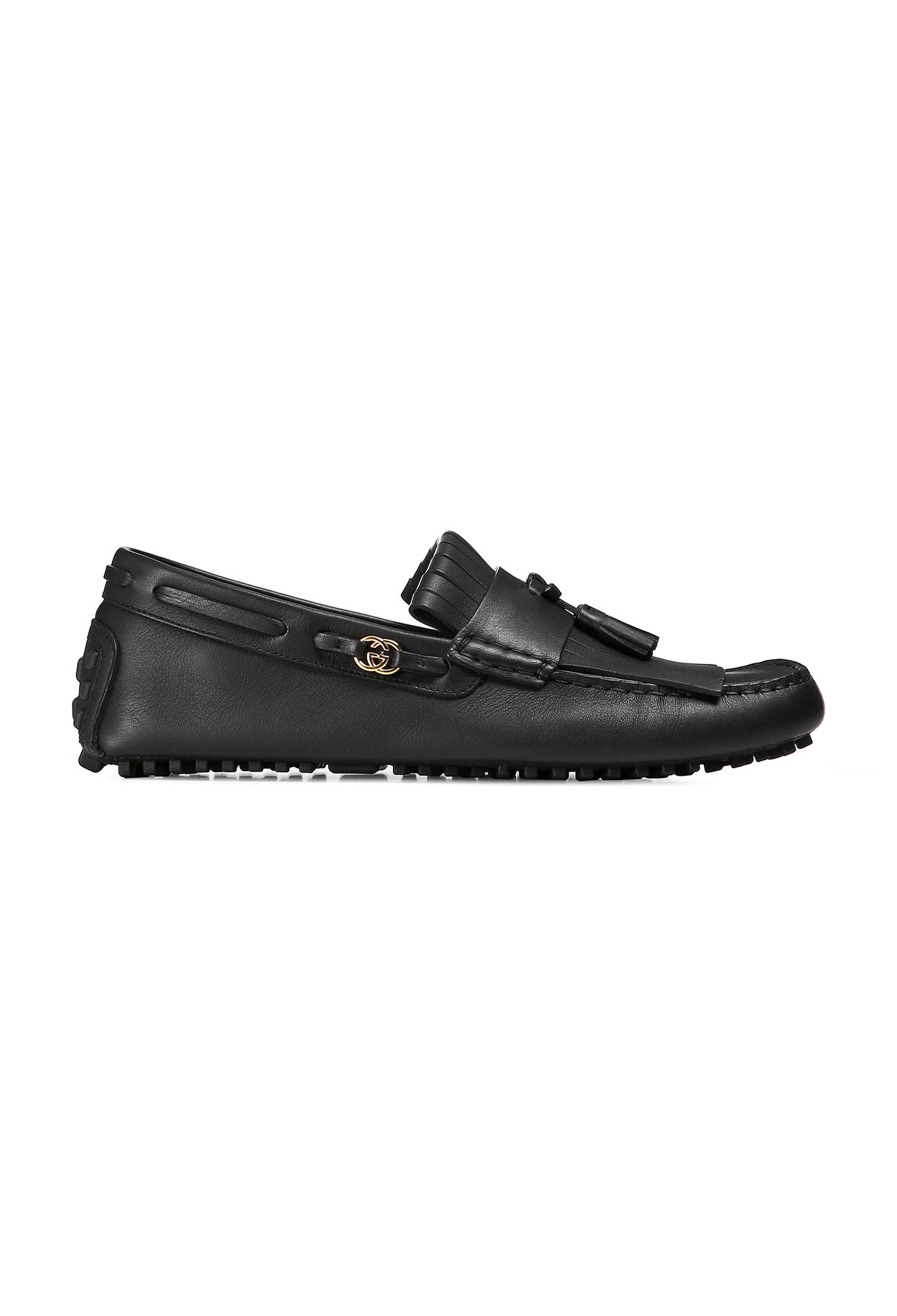 Gucci Men's Black Driving Shoe with Tassel