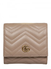 Load image into Gallery viewer, Gucci Chevron Marmont Wallet in Dusty Rose