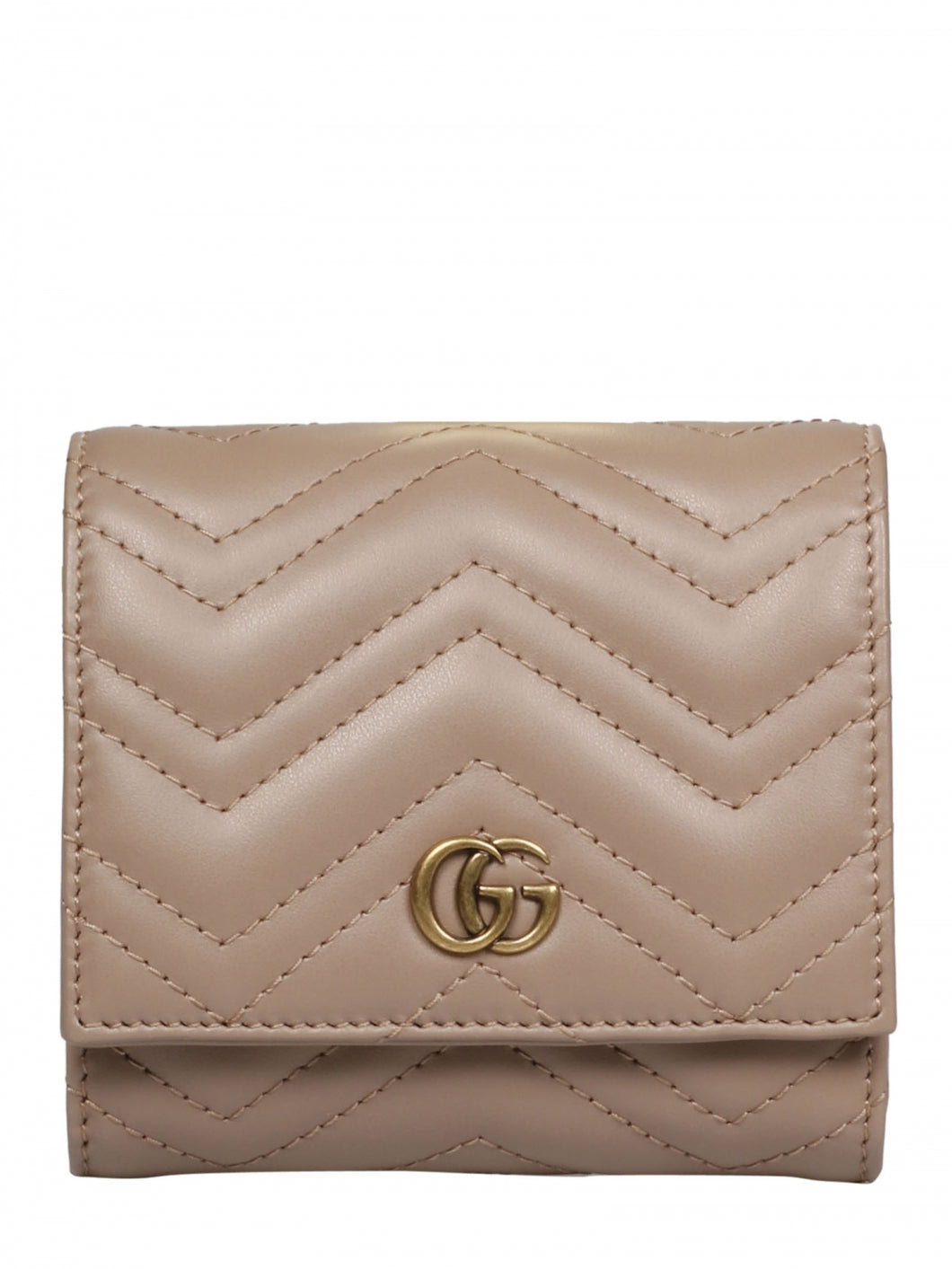 Gucci Chevron Marmont Wallet in Dusty Rose
