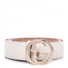 Load image into Gallery viewer, Gucci Interlocking GG Leather Belt In Mystic White