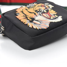 Load image into Gallery viewer, Gucci Embroidered Tiger Messenger Bag in Black