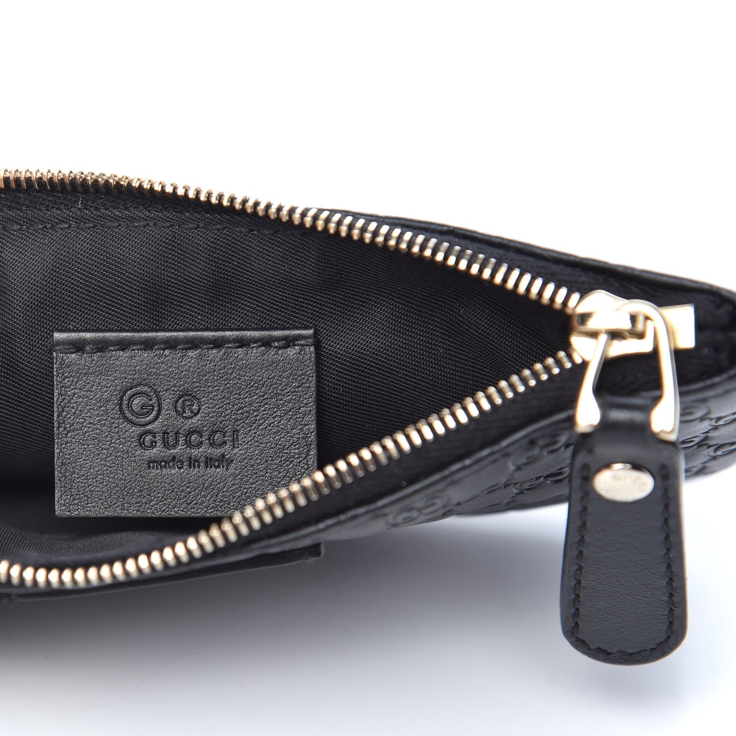 GUCCI Black Microguccissima Leather Key Holder –