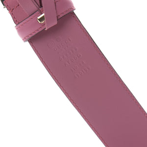 Gucci Interlocking GG Calfskin Belt in Pink Violet