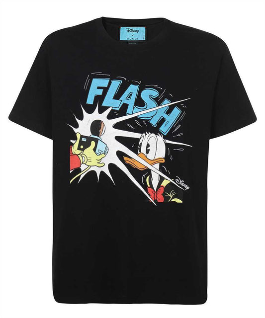 Gucci x Disney Oversized Donald Duck Cotton Black T-Shirt