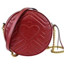 Load image into Gallery viewer, Gucci GG Mini Marmont Round Shoulder Bag in Red
