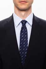 Load image into Gallery viewer, Gucci Interlocking GG and Dots Navy Silk Tie