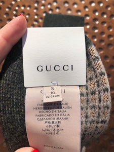 Gucci Soft Combed Wool Knee High Socks in Green