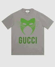 Load image into Gallery viewer, Gucci Oversized Jersey Mask Printed Cotton T-Shirt in Gray