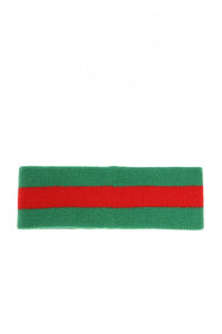 Gucci Wool Headband with Logo in Green