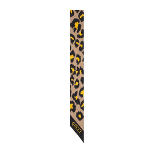 Gucci Silk Neck Bow in Leopard Print