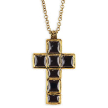 Load image into Gallery viewer, Gucci Enameled Medium Cross Necklace in Gold
