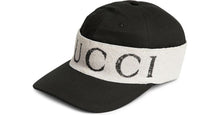 Load image into Gallery viewer, Gucci Canvas Baseball Hat with LOGO Headband in Black
