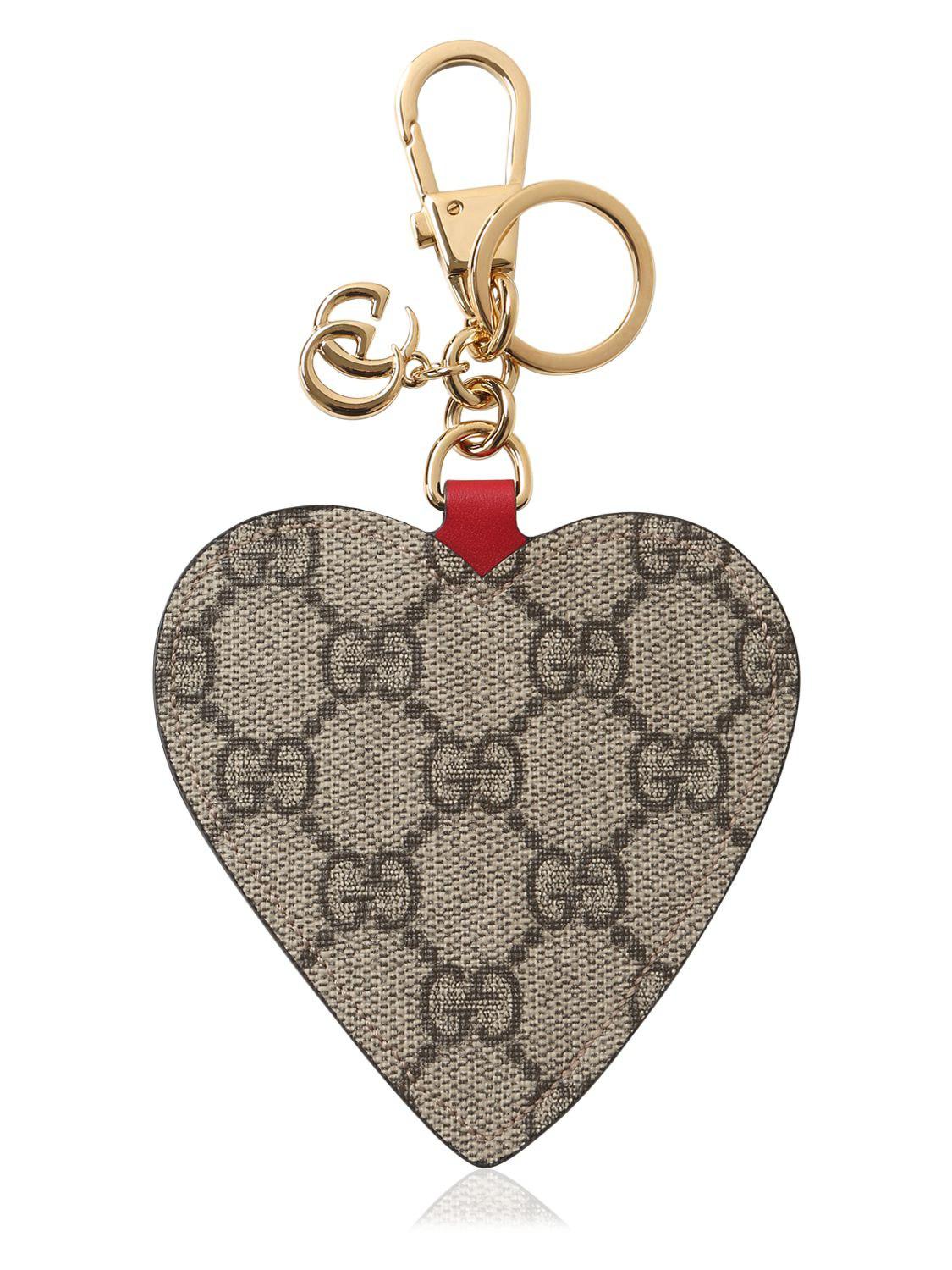 Gucci Ophidia GG Heart-Shaped Key Case