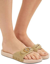 Load image into Gallery viewer, Gucci GG Lifford Wooden Slide Sandals in Beige