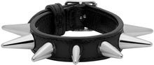Load image into Gallery viewer, Gucci Stud Motif Leather Bracelet in Black- Spike