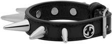 Load image into Gallery viewer, Gucci Stud Motif Leather Bracelet in Black- Spike