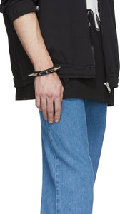 Gucci Stud Motif Leather Bracelet in Black- Spike