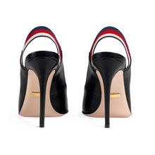 Load image into Gallery viewer, Gucci Sylvie Leather Slingback Pumps in Black