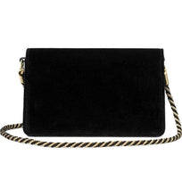 Load image into Gallery viewer, Gucci Mini Broadway Velvet Crystal Crossbody Bag in Black