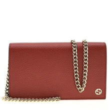Load image into Gallery viewer, Gucci Crossbody Wallet on a Chain in Red