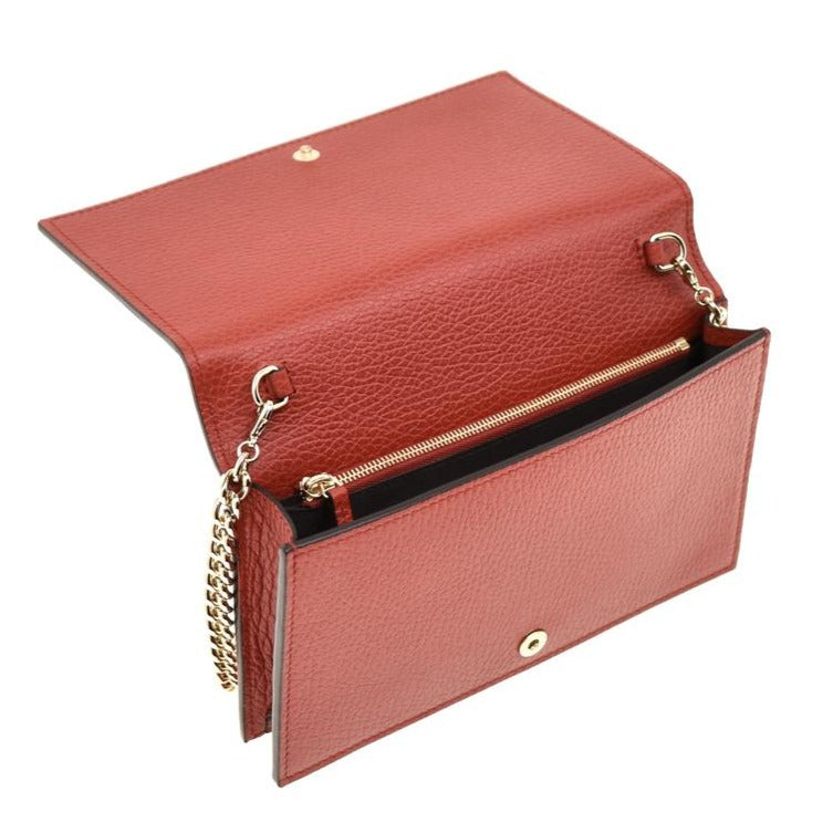 Gucci Crossbody Wallet on a Chain in Red