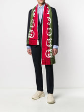 Load image into Gallery viewer, Gucci GG Print Two-toned Scarf In Green and Red
