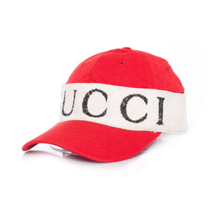 Gucci Wrap Baseball Hat with Headband in Red