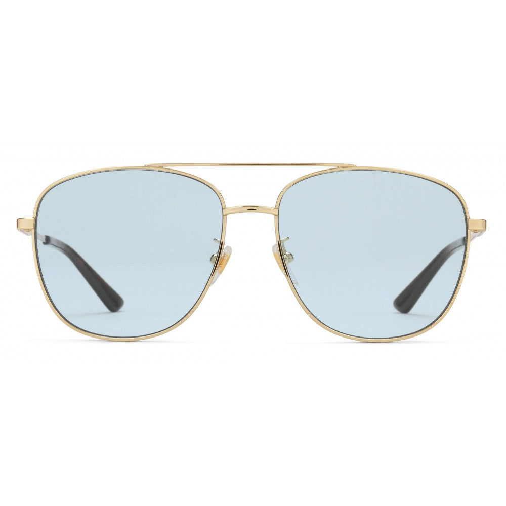 Pre-owned Louis Vuitton Metal Oversized Frame Sunglasses In Gold